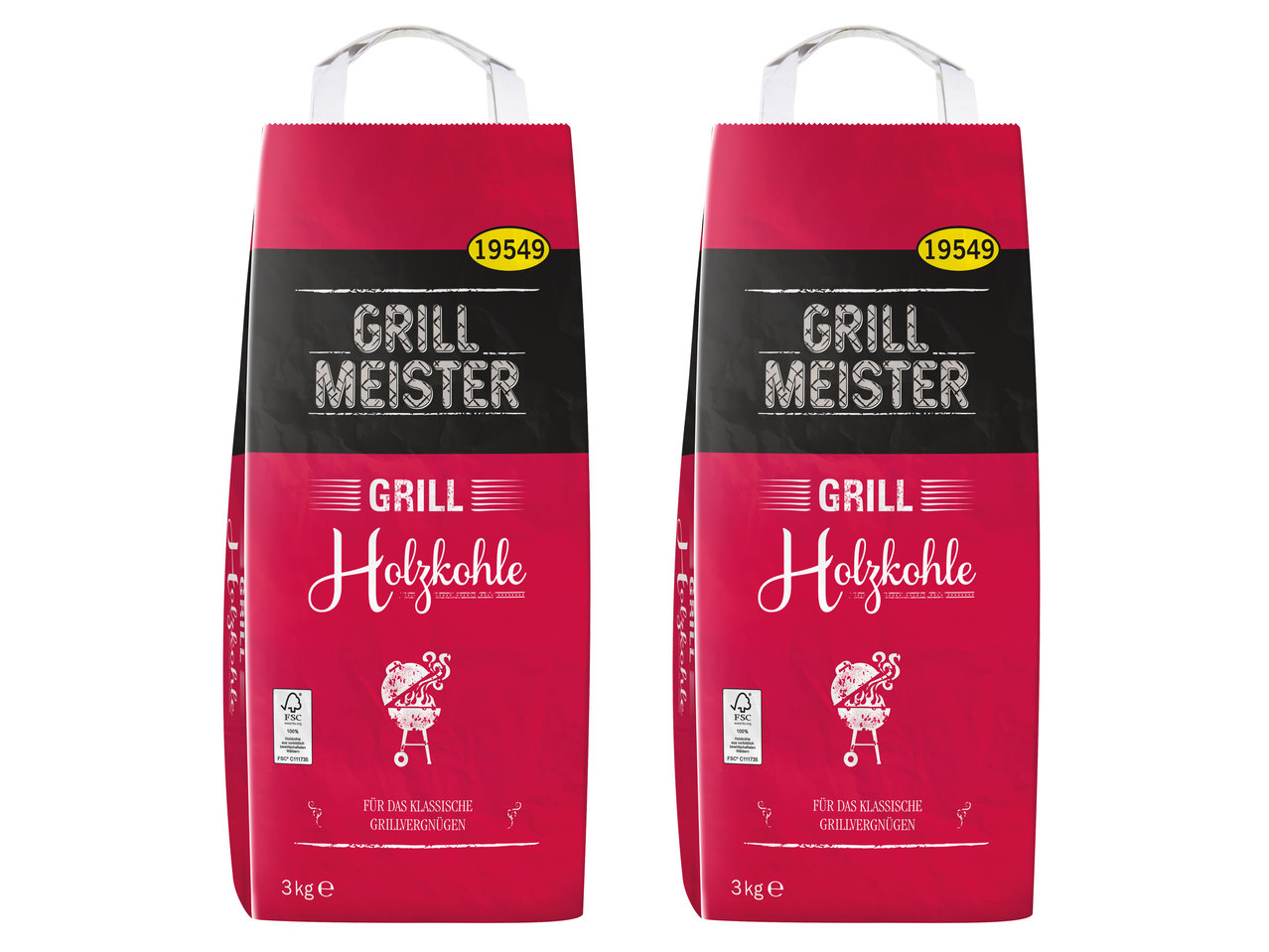 GRILLMEISTER Grillholzkohle