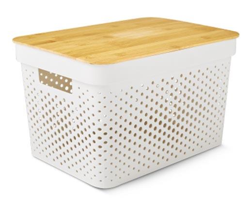 Huntington Home 
 Kitchen Basket with Bamboo Lid