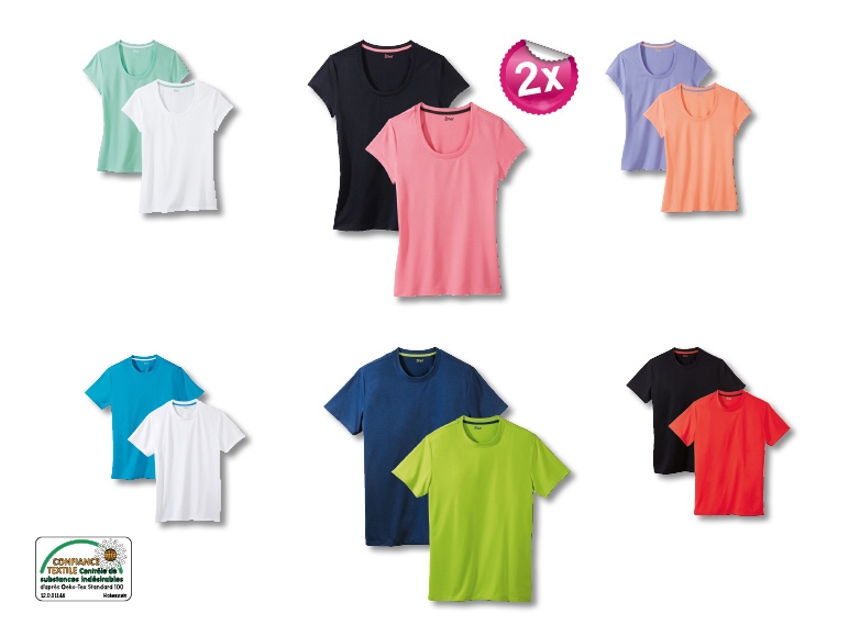 Tee-shirts de sport, lot de 2