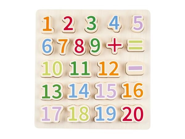 Playtive Wooden Maths Puzzle - 24 Piece Set