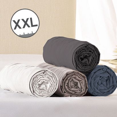 Spannlaken aus Satin XXL, 2 Pers.