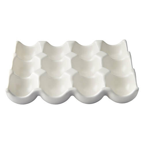 Ceramic Egg Holder, White