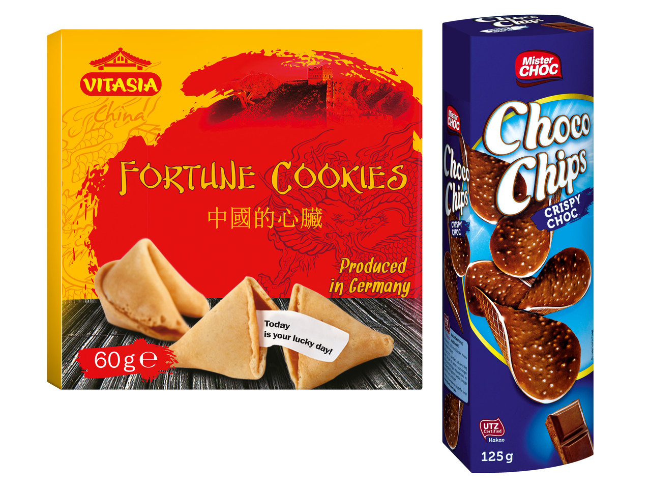 VITASIA/MISTER CHOC Glückskekse/Choco Chips