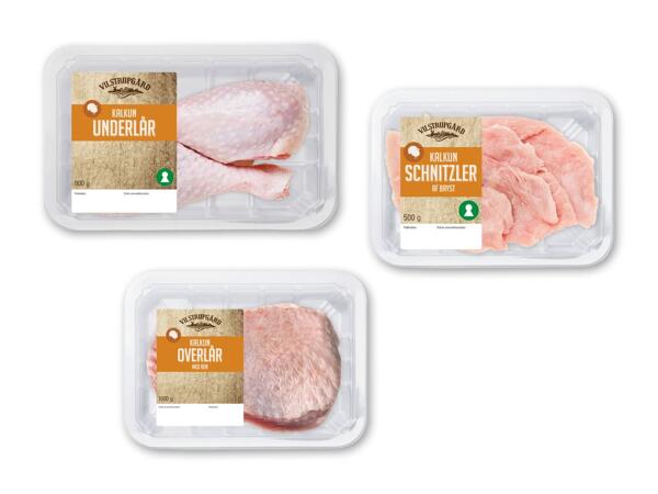 VILSTRUPGÅRD Kalkunoverlår, kalkununderlår eller kalkunschnitzler af brystfilet