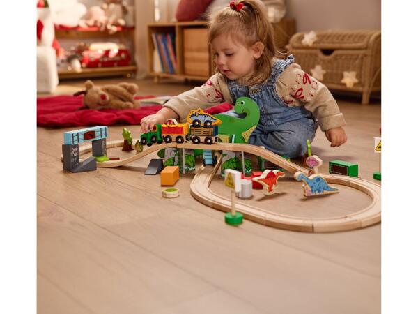 Farm or Dinosaur Wooden Train Set