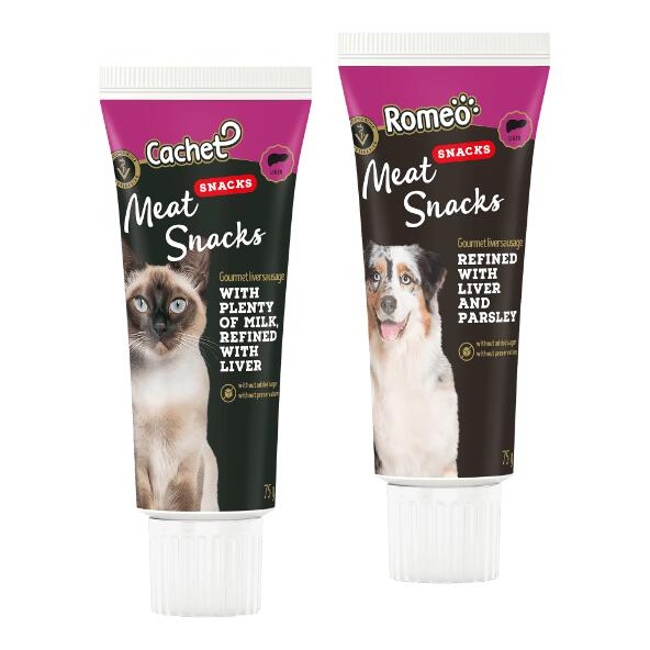 CACHET(R)/ROMEO(R) 				Snack liquide pour chat ou chien