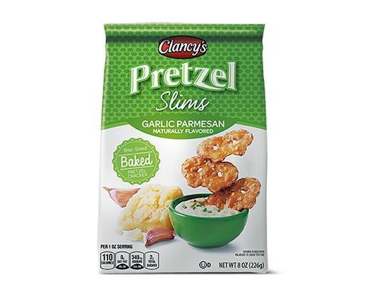 Clancy's 
 Garlic Parmesan or Bacon Habanero Pretzel Slims