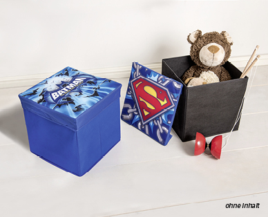 BATMAN/SUPERMANTM/MONSTER HIGHTM/SMILEY WORLD(R) Sitzbox für Kinder