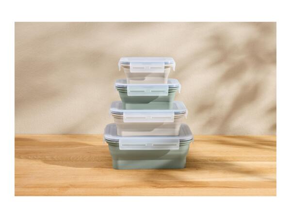 Silvercrest Collapsible Rectangular Food Storage Containers - 4 Pieces