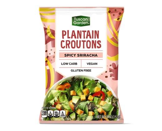 Tuscan Garden 
 Spicy or Garlic & Sea Salt Plantain Croutons