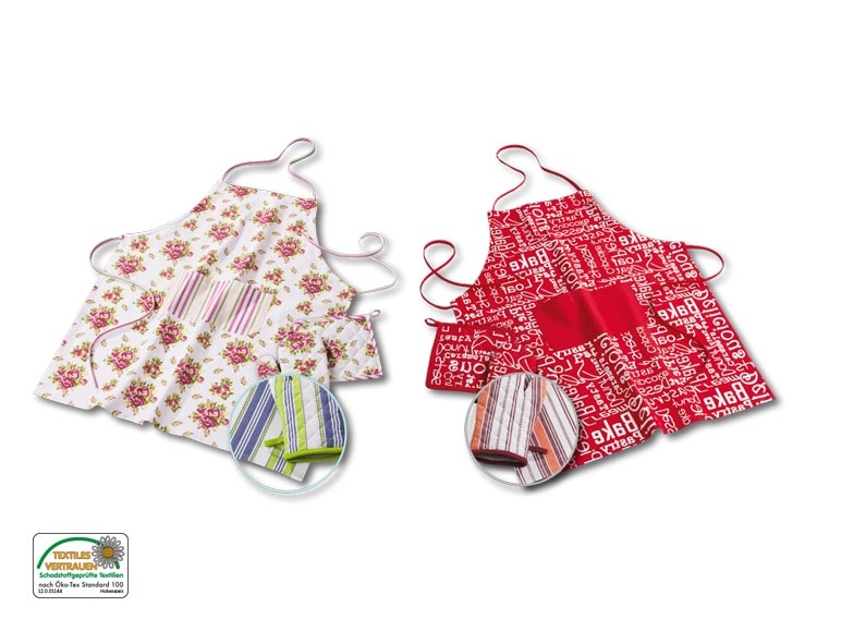 Küchenschürzen-Set, 3-teilig