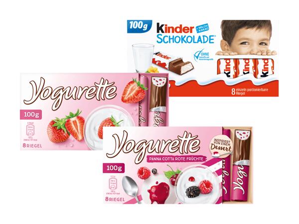 Schokolade oder Yogurette