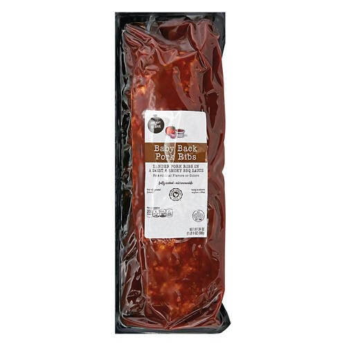 Fully Cooked Sweet & Smoky Pork Ribs, 24 oz
