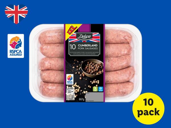 Deluxe 10 Cumberland British Pork Sausages