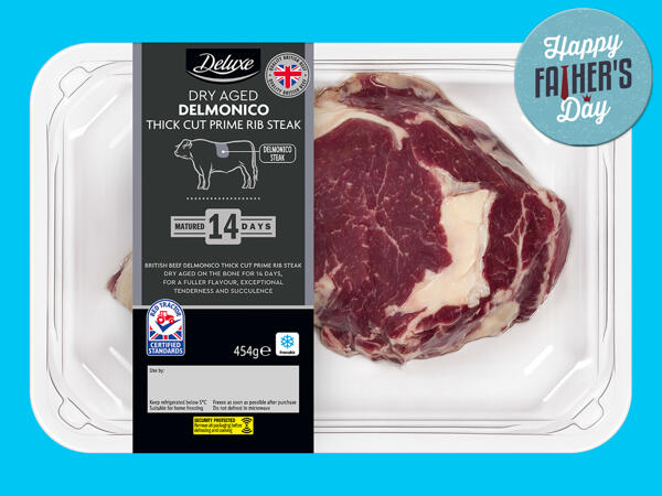 Deluxe British Dry-Aged Delmonico Thick-Cut Prime Rib Steak