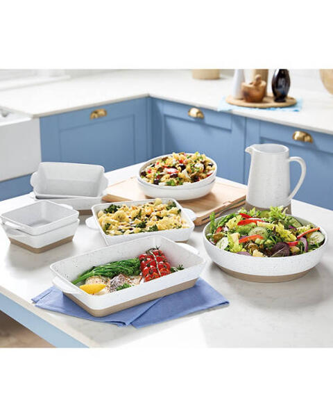 White and Stone Two Tone Baking Pan