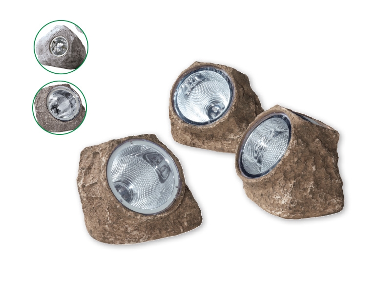 Livarno Lux(R) Solar-Powered Stone Optic LED Light