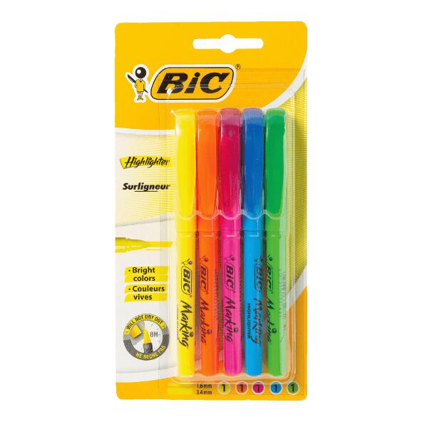BIC(R) 				Surligneurs, 5 pcs