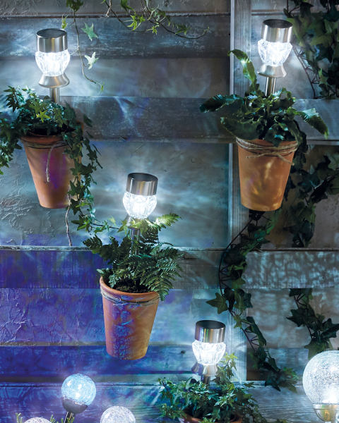 Crystal Glass Solar Stake light