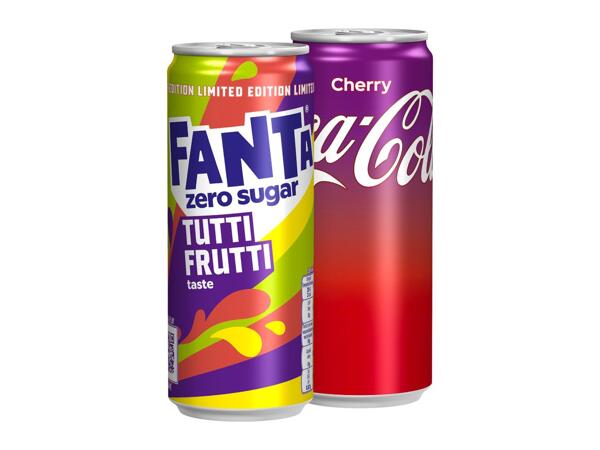 COCA-COLA CHERRY / FANTA ZERO TUTTI FRUTTI / FANTA ZERO JABLKO A LIČI
