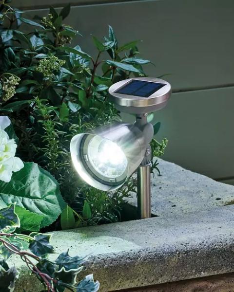 Solar Stainless Steel Spotlight