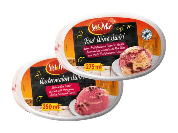 Mini gestrudeltes Eissorbet