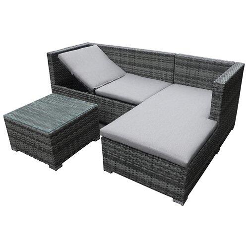 COCON Lounge-Set "Brissago", 4 Sitzplätze, Grau