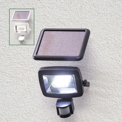 LED-Strahler mit Solarzellenplatte und Sensor