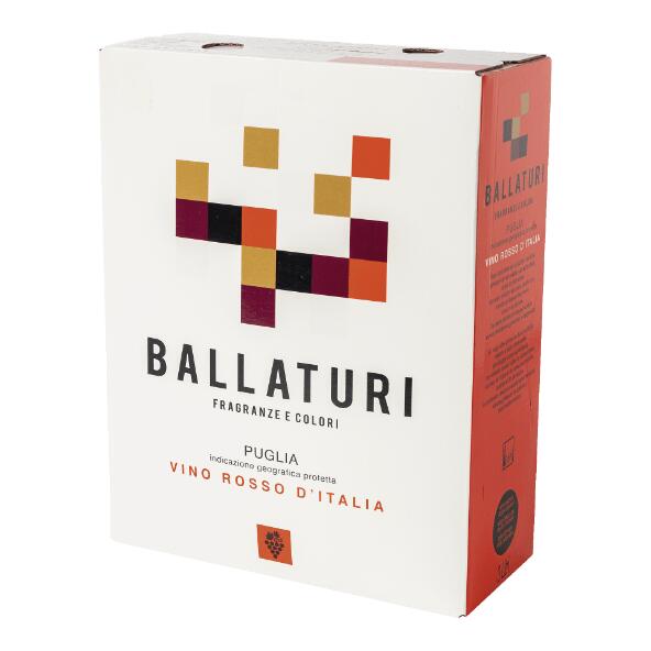 BALLATURI(R) 				Italienischer Rotwein 3 l, Bag-in-Box