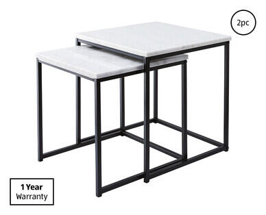 Marble Nesting Tables 2pc