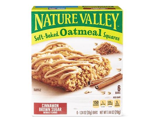 General Mills 
 Nature Valley Oatmeal Squares Cinnamon Brown Sugar or Peanut Butter