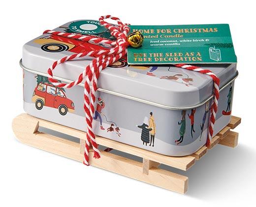 Huntington Home Sled Tin Candle