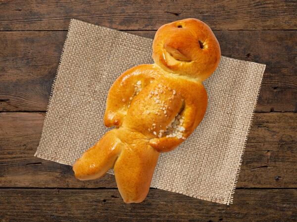 Bonhomme de Saint-Nicolas avec du sucre en grains