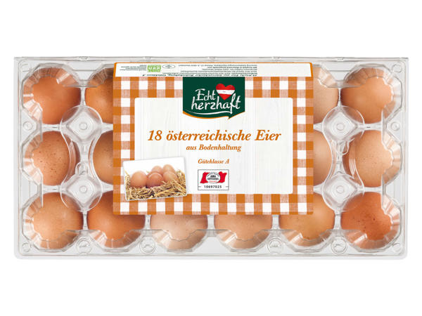 ECHT HERZHAFT Österreichische Eier aus Bodenhaltung