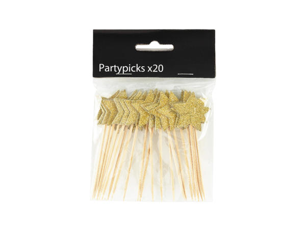 Partypicks guldstjärna, 20-pack