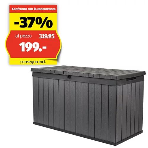 KETER Darwin Box 570 litri, grigio/nero