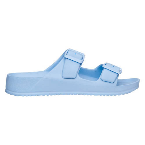 Ladies Lightweight Footbed Sandals - Blue, 9