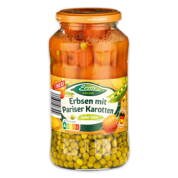 Erbsen mit Pariser Karotten