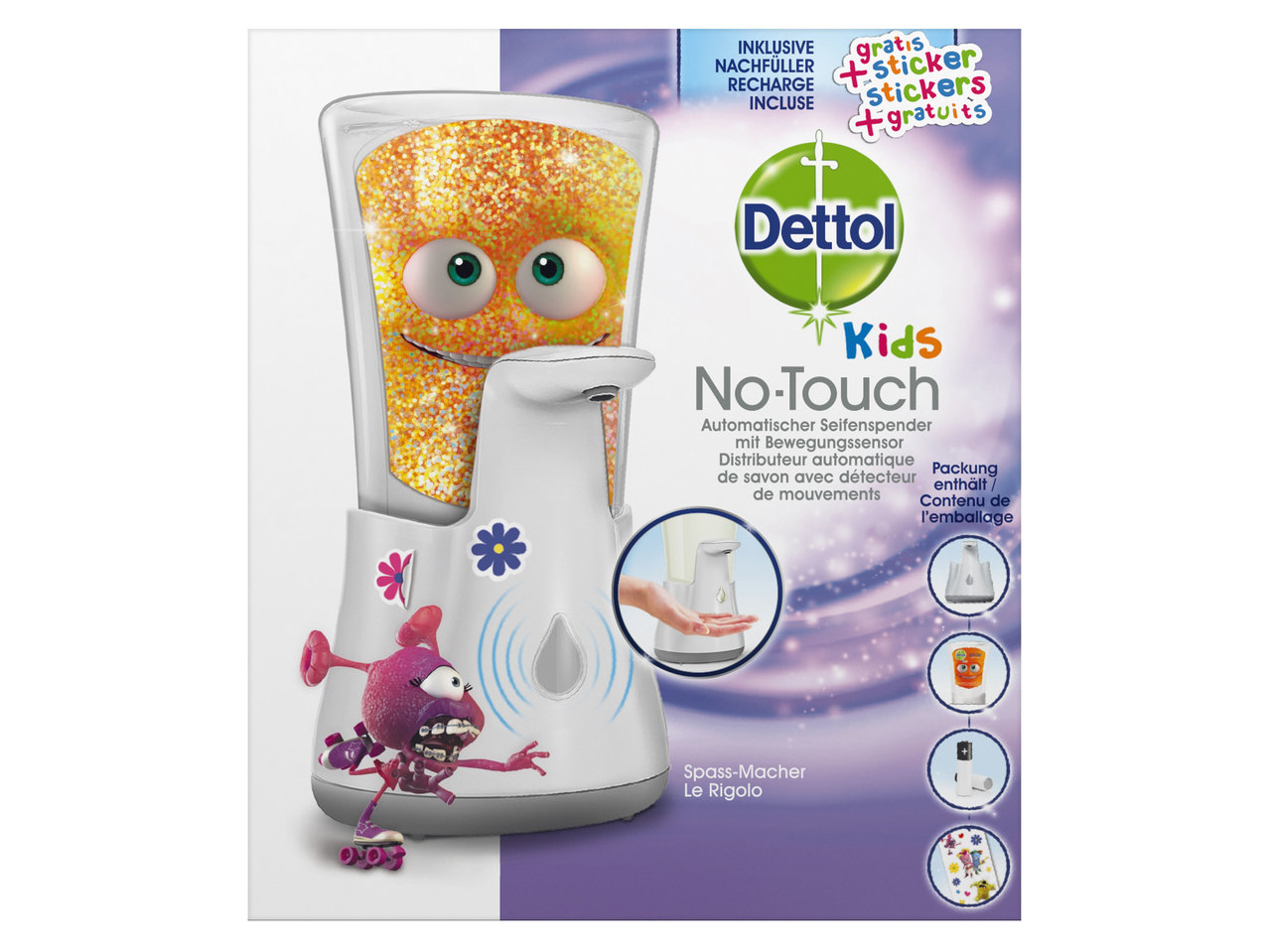 DETTOL No-Touch Flüssigseife Halter + Nachfüller