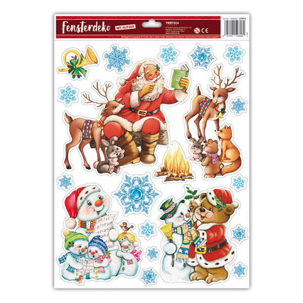 Winterliche Wand- und Fensterdeko