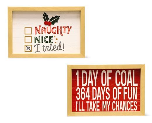 Huntington Home 
 Holiday Reversible Box Sign