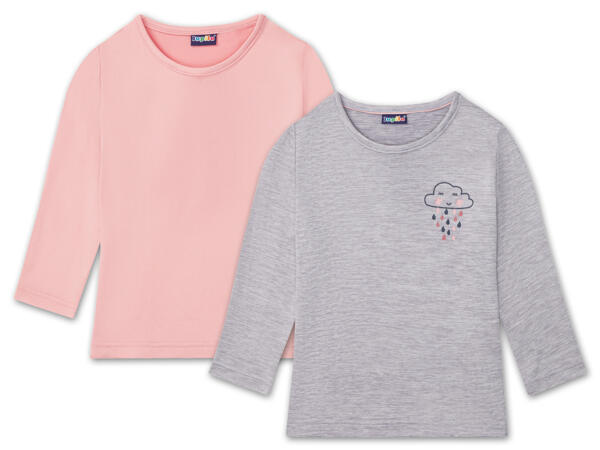 Mädchen Thermo-Langarmshirt, 2 Stück
