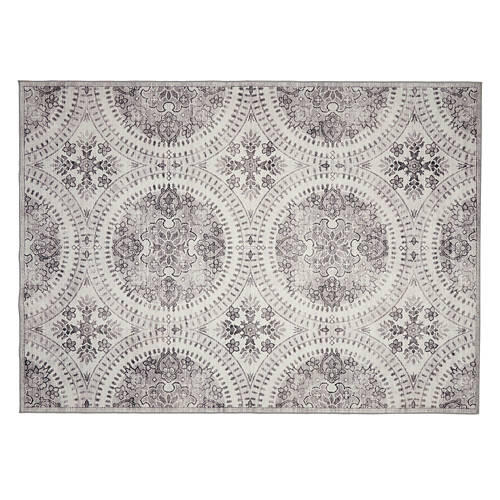 5' X 7' Indoor/Outdoor Washable Area Rug - Gray Medallion