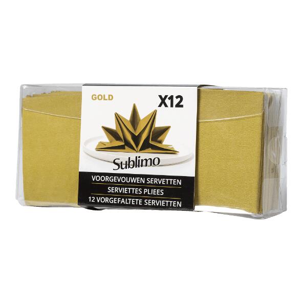 SUBLIMO(R) 				Serviettes pliées, 12 pcs
