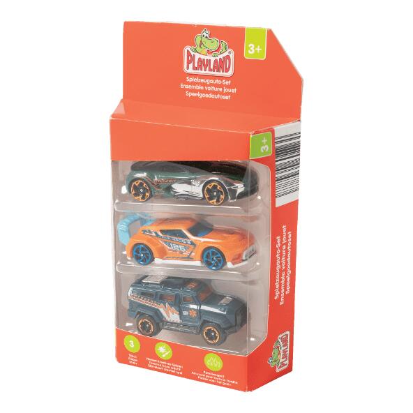 PLAYLAND(R) 				Ensemble de petites voitures, 3 pcs