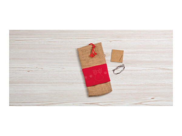 Crelando Jute Christmas Bottle Bag Craft Kit