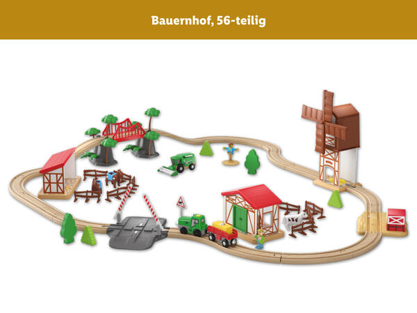 Holzeisenbahn-Set