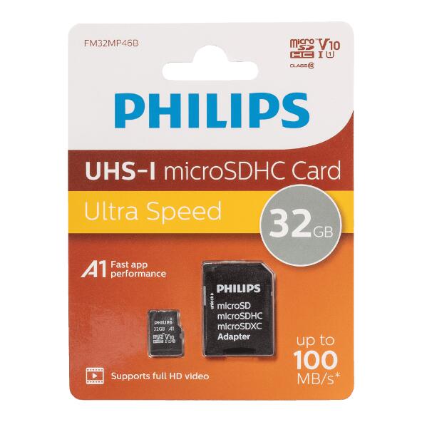 PHILIPS(R) 				Microcarte SD de 32 GB