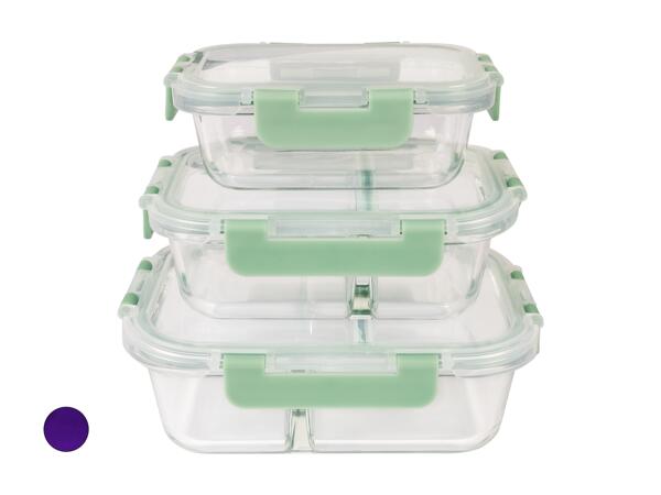 Set de 3 boîtes à déjeuner en verre (uniquement en Suisse romande)