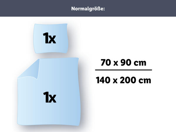 Mako-Satin-Bettwäsche, Normalgröße